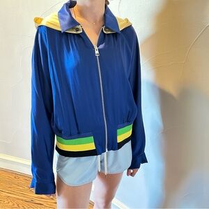 J.W. ANDERSON Unique Hooded Bomber Jacket in French Blue🌸